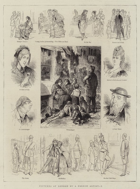 Bilder von London von einem französischen Künstler, I von English School
