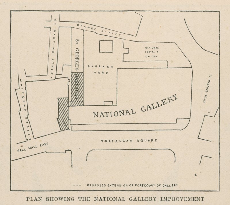Plan zur Verbesserung der National Gallery von English School