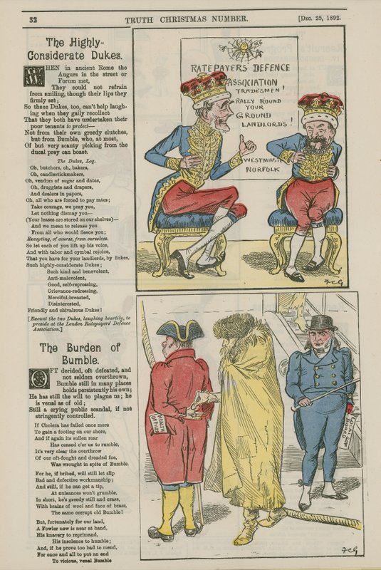 Politische Karikaturen von English School