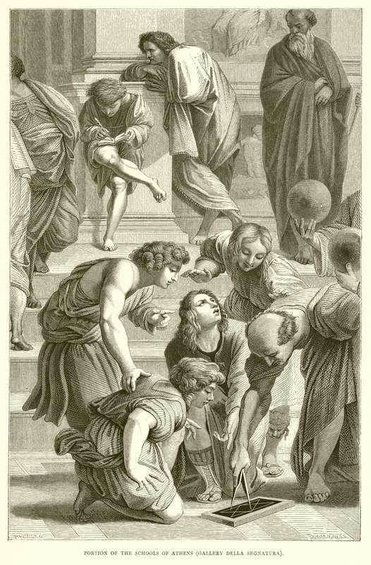 Teil der Schule von Athen (Galerie Della Segnatura) von English School