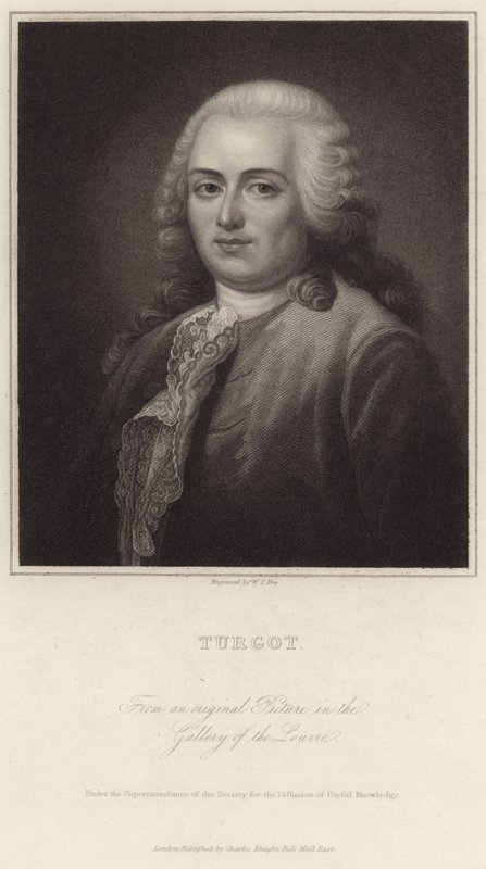 Porträt von Anne-Robert-Jacques Turgot von English School
