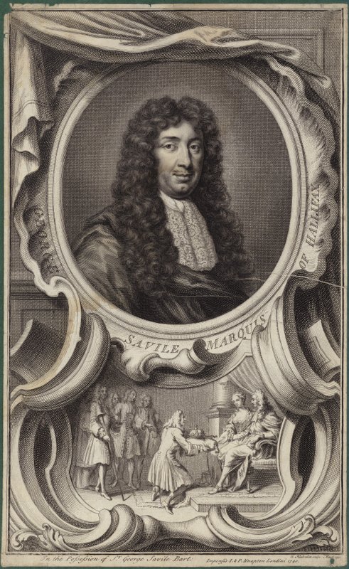 Porträt von George Savile, Marquess von Halifax von English School