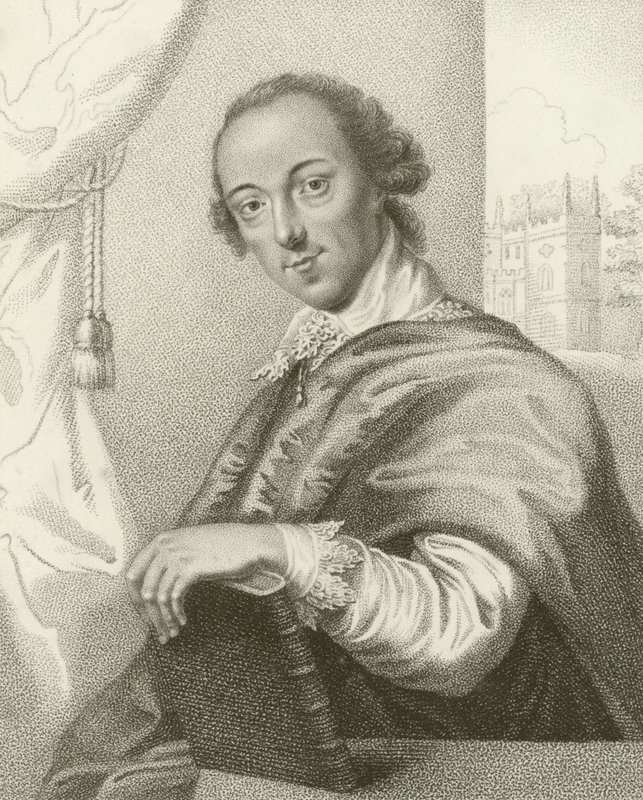 Porträt von Horace Walpole von English School