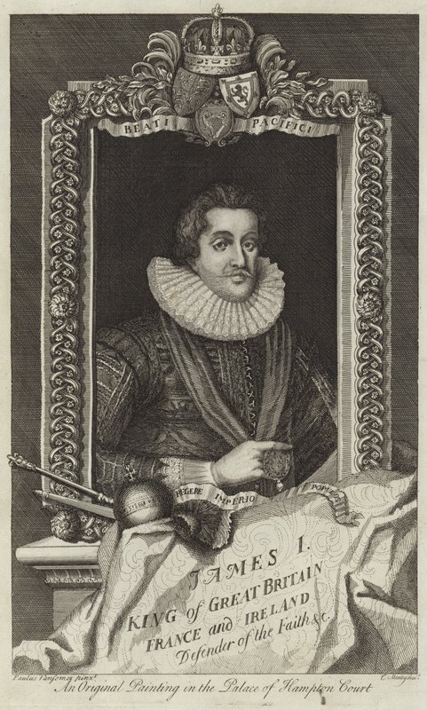 Porträt von Jakob I. von Großbritannien und Irland von English School