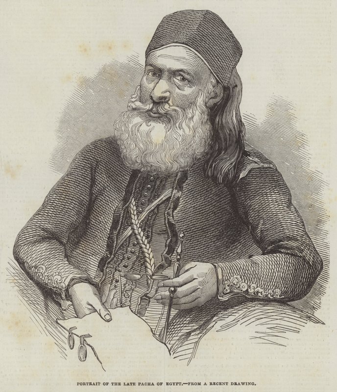 Porträt des verstorbenen Paschas von Ägypten (Stich) von English School