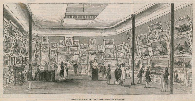 Hauptraum der Suffolk Street Galerie von English School