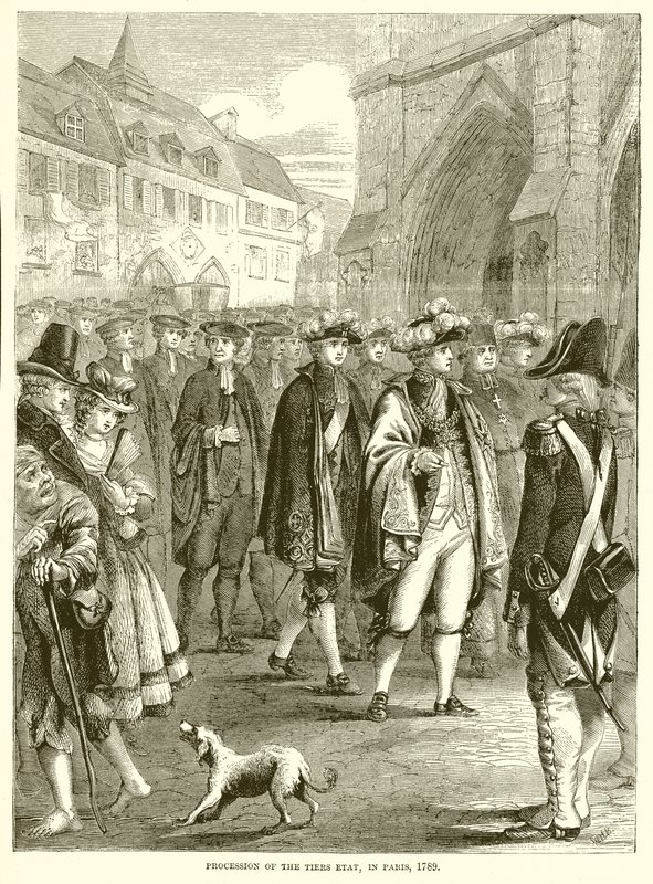 Prozession des Dritten Standes in Paris, 1789 von English School