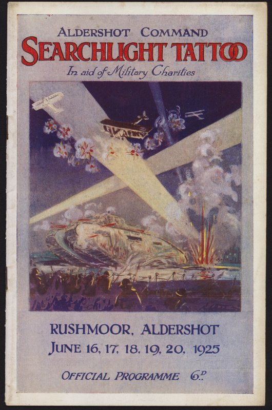 Programm für das Aldershot Command Searchlight Tattoo, Rushmoor, Aldershot, Hampshire von English School