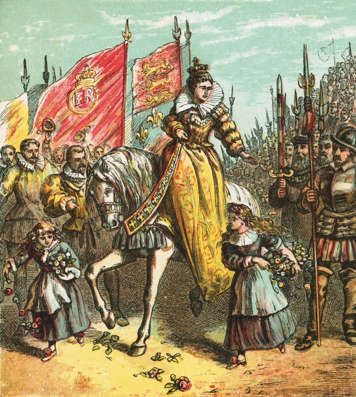 Königin Elisabeths Thronbesteigung von English School