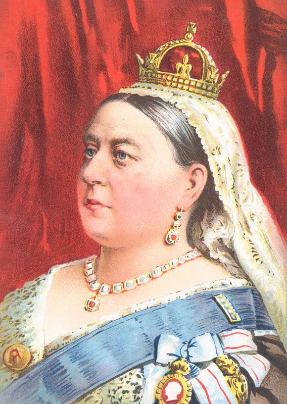 Königin Victoria - Grußkarte von English School
