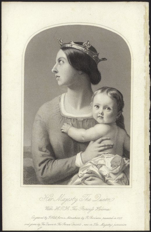 Königin Victoria und Prinzessin Helena von English School