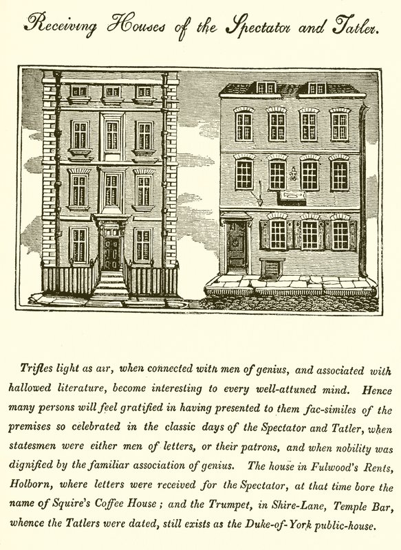 Empfangshäuser des Spectator und Tatler von English School