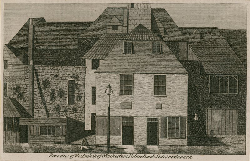 Überreste des Palastes des Bischofs von Winchester von English School