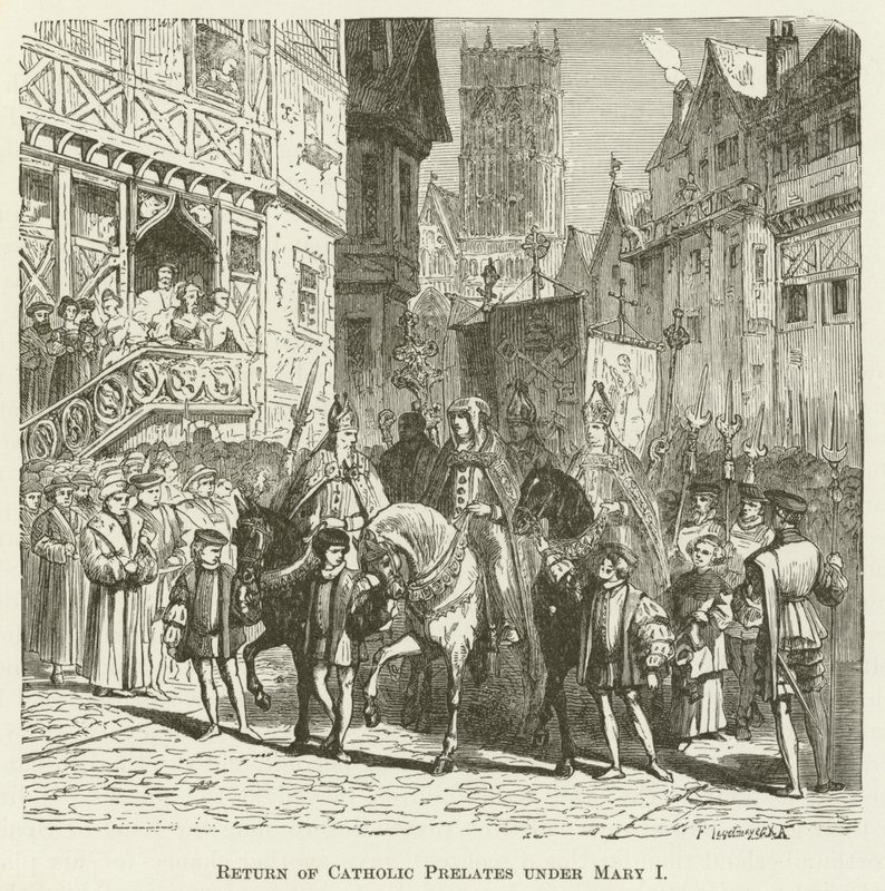 Rückkehr der katholischen Prälaten unter Maria I. von English School