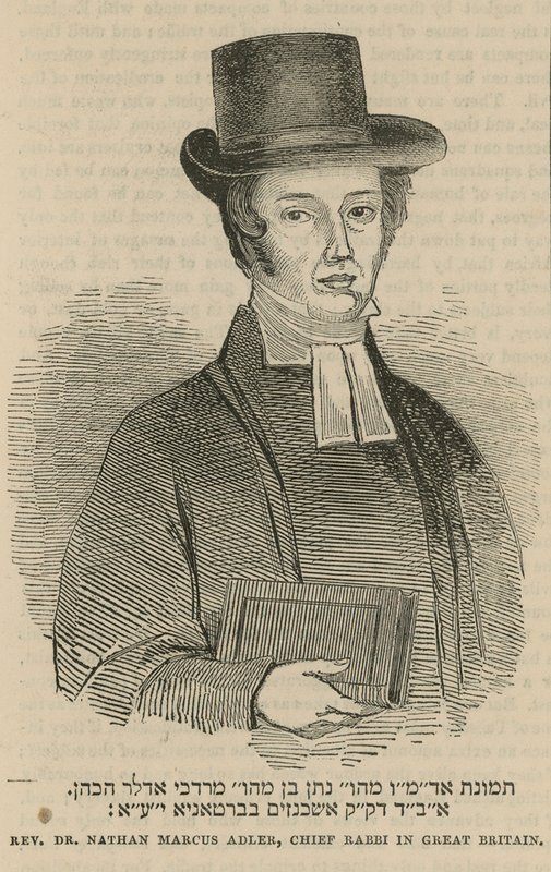 Reverend Dr. Nathan Marcus Adler, Oberrabbiner in Großbritannien von English School