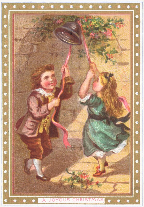 Die Glocke läuten, Weihnachtskarte von English School