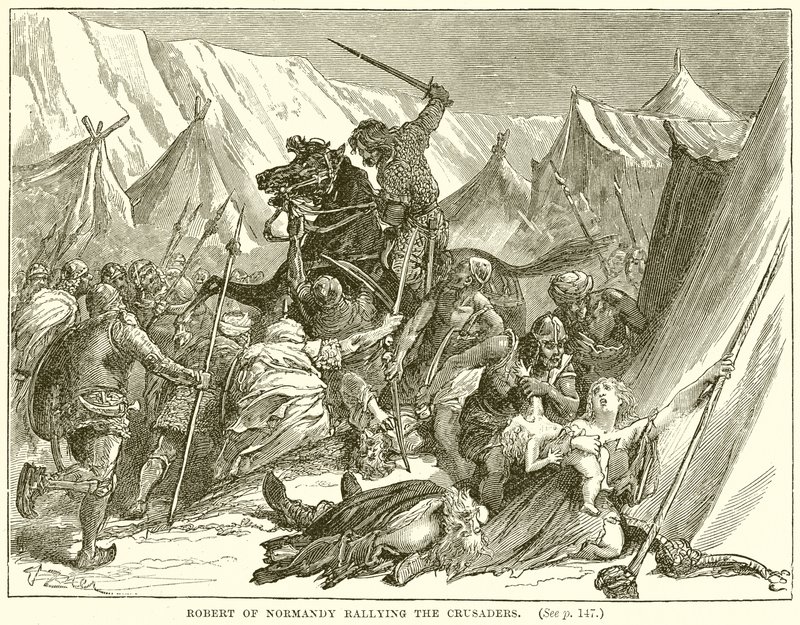 Robert von der Normandie sammelt die Kreuzfahrer von English School