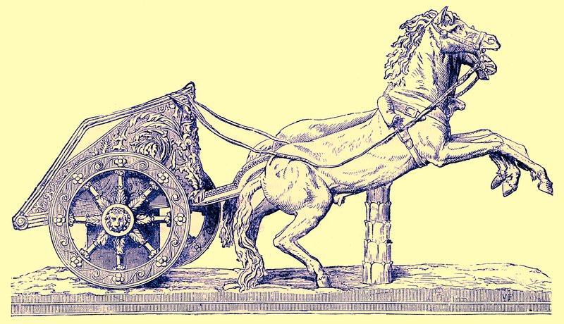 Römischer Rennwagen, Illustration aus Cassell