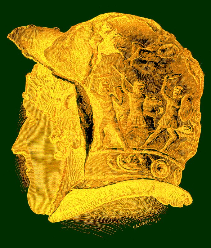 Römischer Votivhelm, Illustration aus Cassell