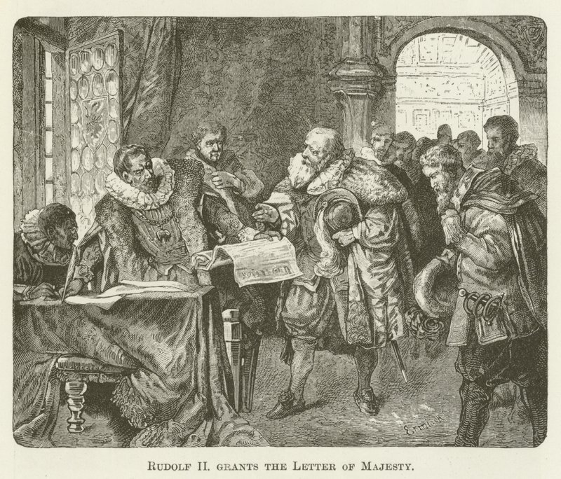 Rudolf II. gewährt den Majestätsbrief von English School
