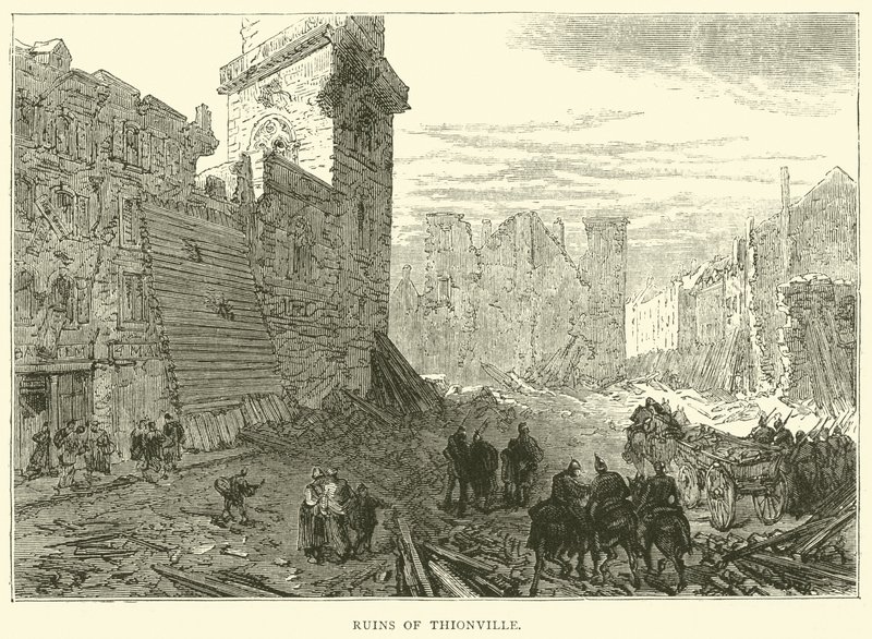 Ruinen von Thionville, Dezember 1870 von English School