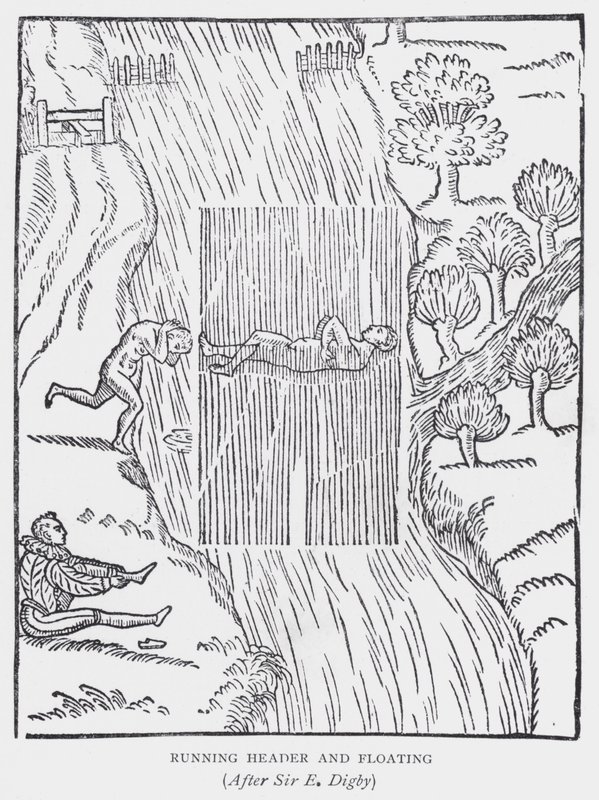Laufender Kopf und Schwimmen, nach Sir E. Digby von English School