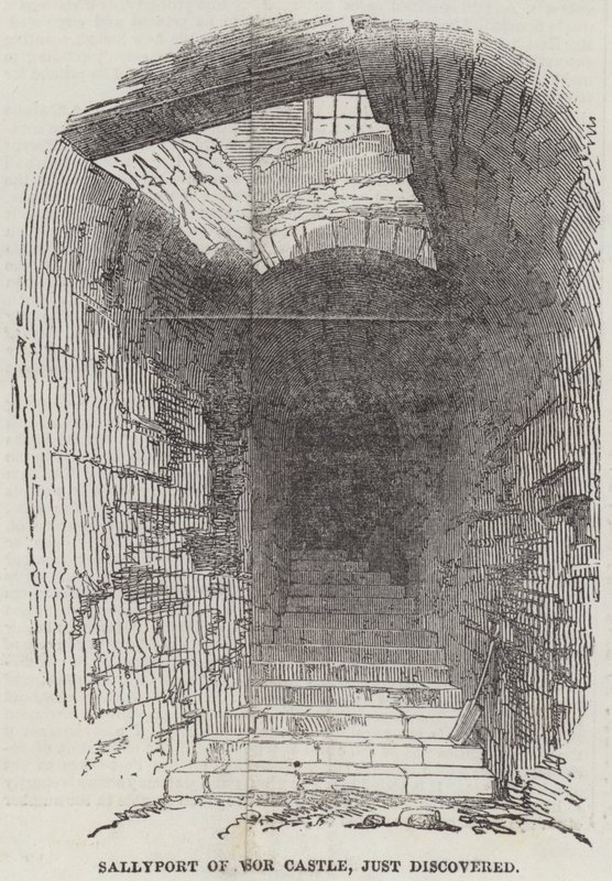Sallyport von Windsor Castle, gerade entdeckt (Gravur) von English School