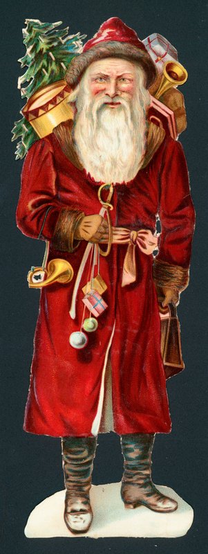 Weihnachtsmann, Weihnachtskarte von English School