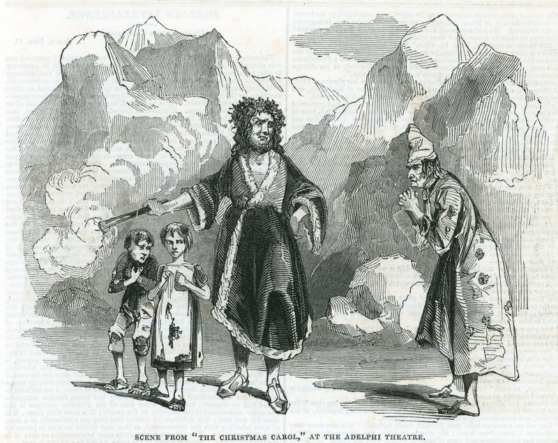 Szene aus Ein Weihnachtslied im Adelphi-Theater von English School