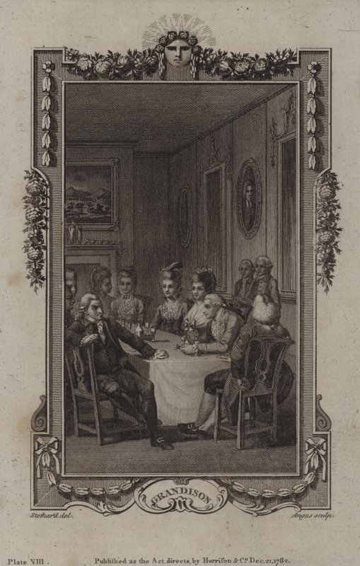 Szene aus Die Geschichte von Sir Charles Grandison, von Samuel Richardson von English School