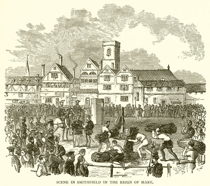 Szene in Smithfield zur Zeit von Maria I. von English School
