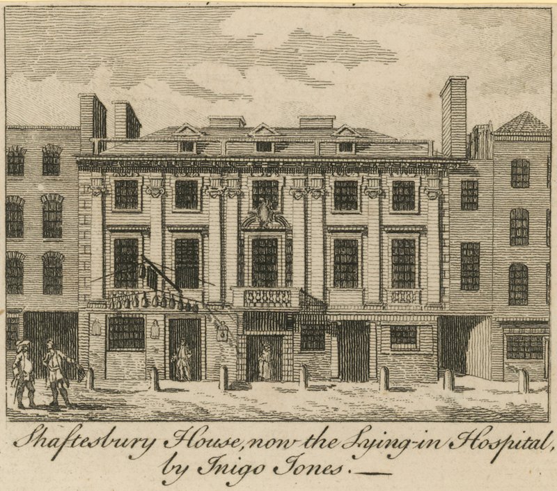 Shaftesbury House, jetzt das Lying in Hospital, entworfen von Inigo Jones von English School