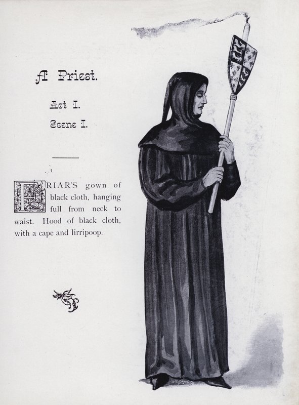 Shakespeares König Richard III: Ein Priester, Akt I, Szene I von English School