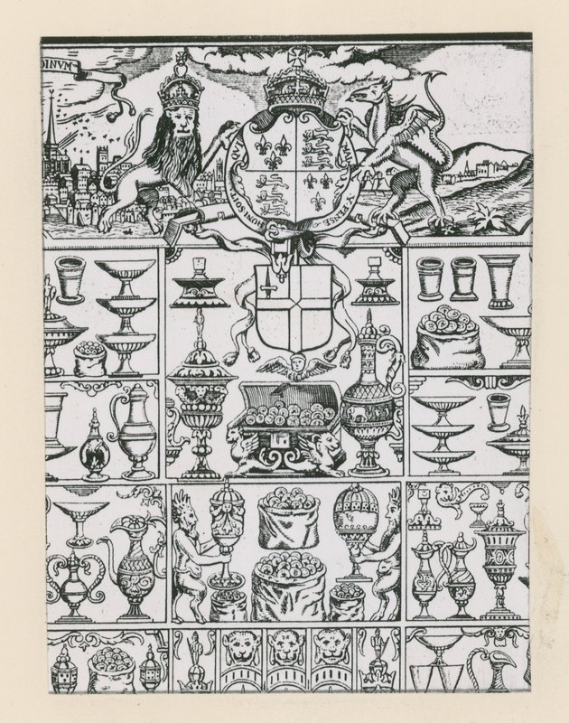 Silberplatte als Preise für die Lotterie von 1569 geplant von English School