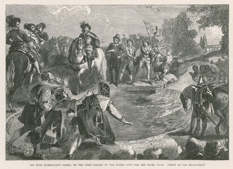 Sir Hugh Myddeltons Ruhm, oder das erste Austreten des Wassers in den New River Head von English School