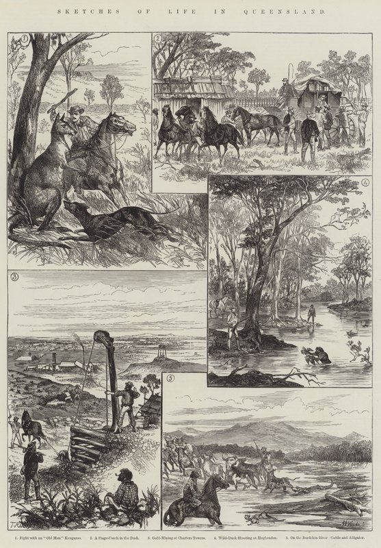 Skizzen aus dem Leben in Queensland von English School