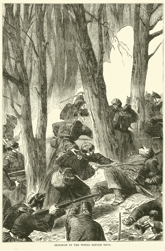 Scharmützel im Wald vor Metz, September 1870 von English School