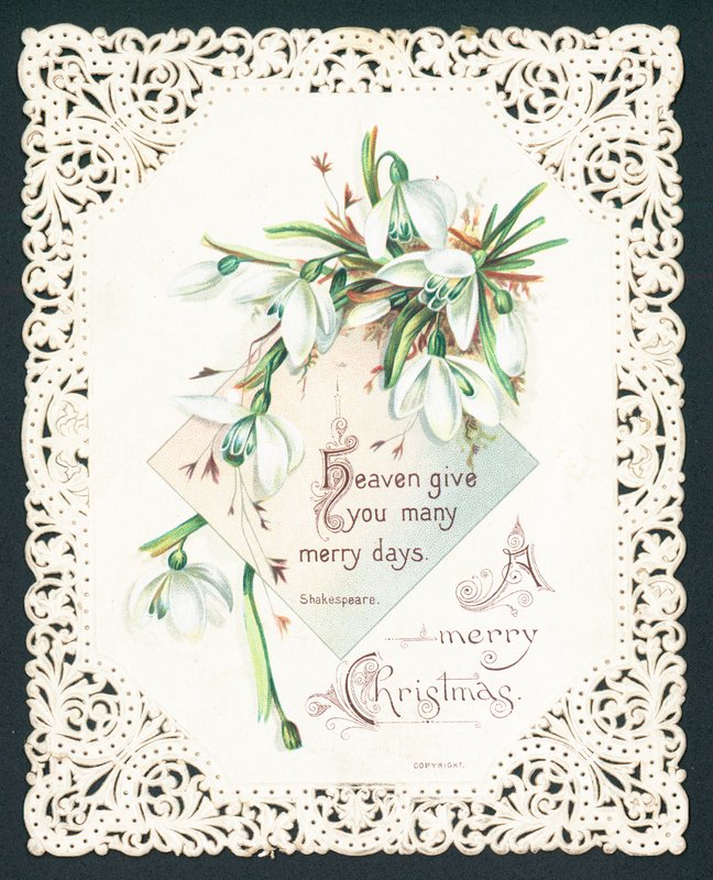 Schneeglöckchen, Weihnachtskarte von English School