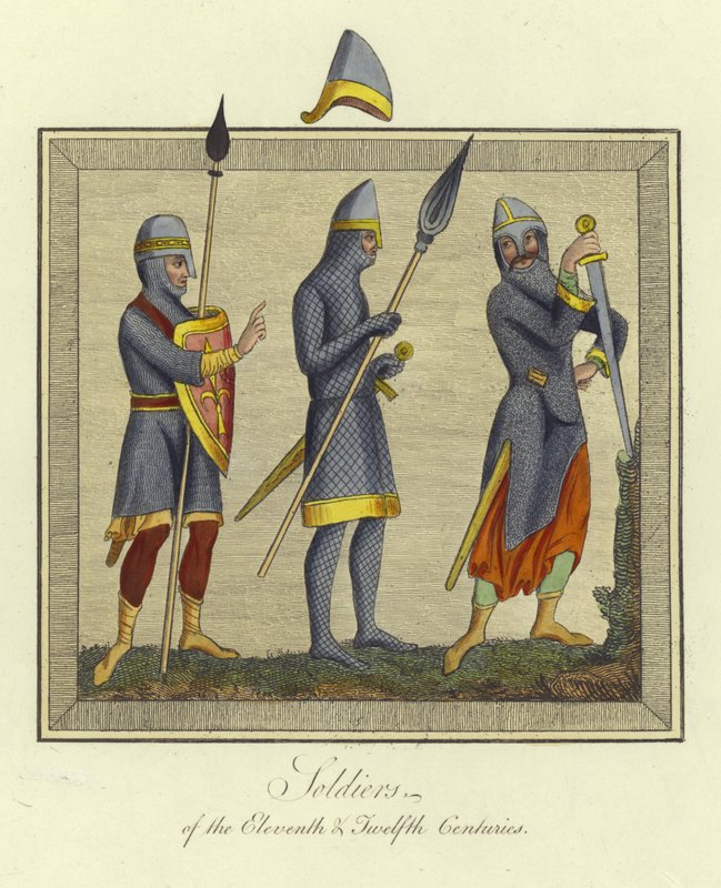 Soldaten des 11. und 12. Jahrhunderts von English School