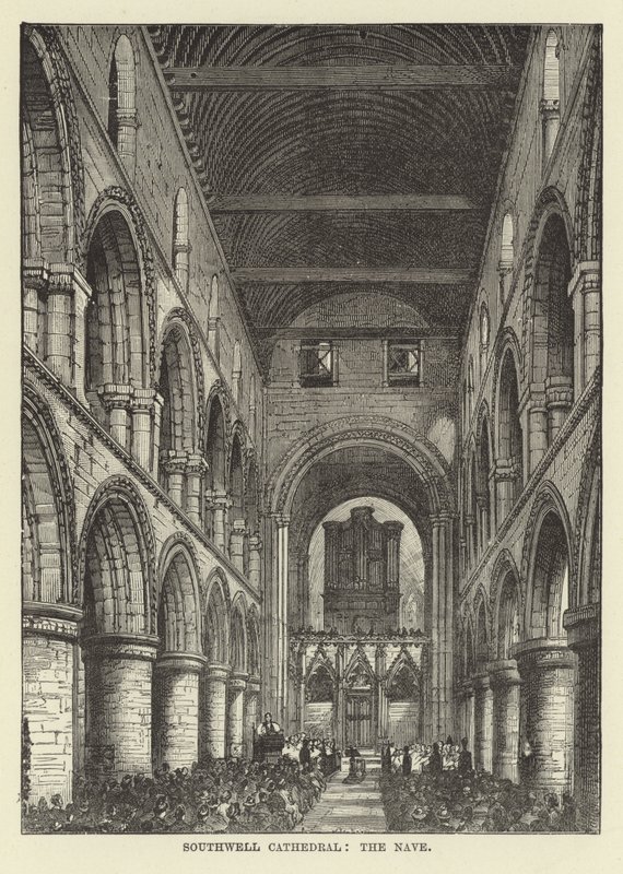 Southwell Kathedrale, das Kirchenschiff von English School