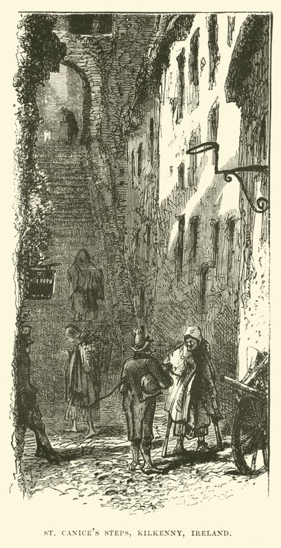 St Canices Stufen, Kilkenny, Irland von English School