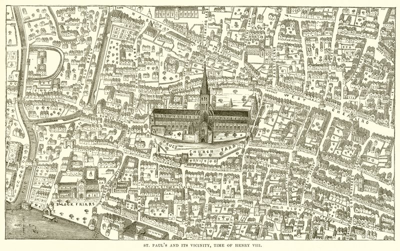 St. Pauls und seine Umgebung, Zeit von Heinrich VIII von English School