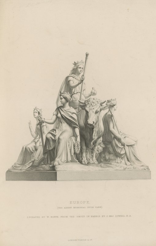 Statue, die Europa darstellt, die das Albert Memorial schmückt von English School