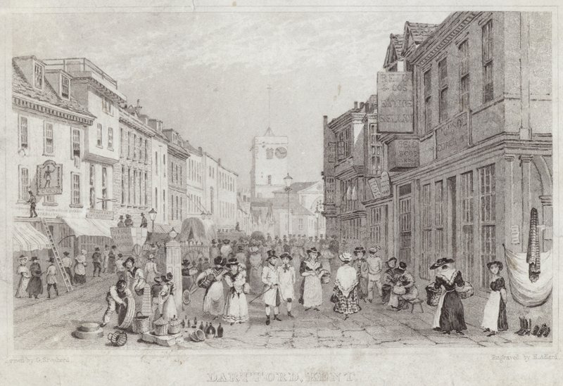 Straßenszene von Dartford in Kent von English School