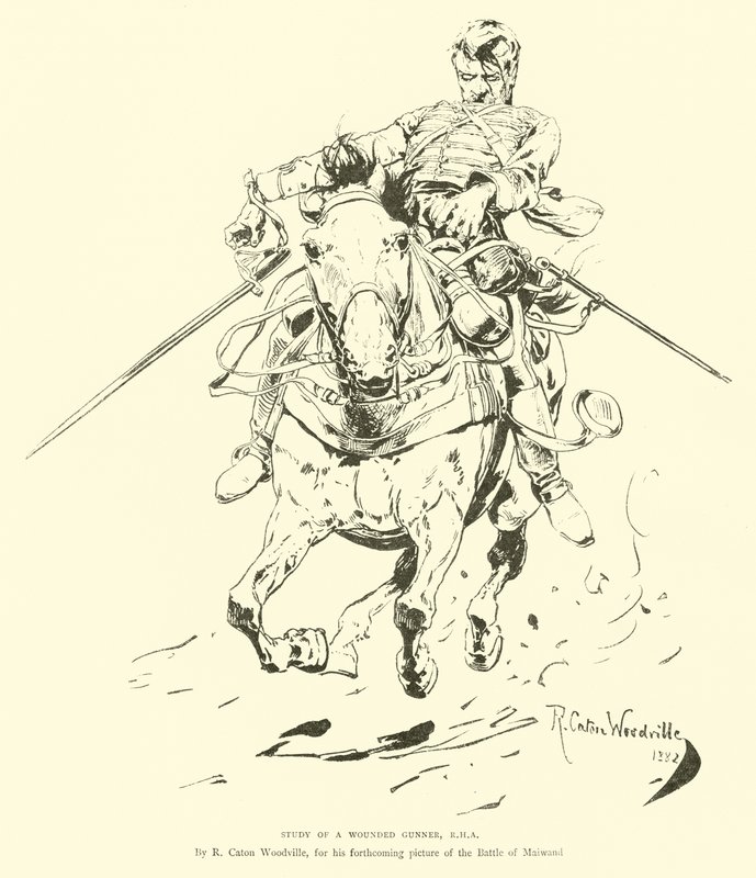 Studie eines verwundeten Kanoniers, RHA von English School