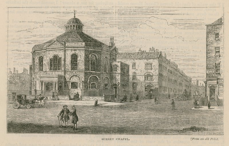 Surrey Chapel, Blackfriars Road, Southwark (Rowland Hills Kapelle) von English School