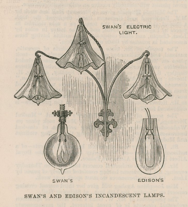 Schwan und Edisons Glühlampen von English School