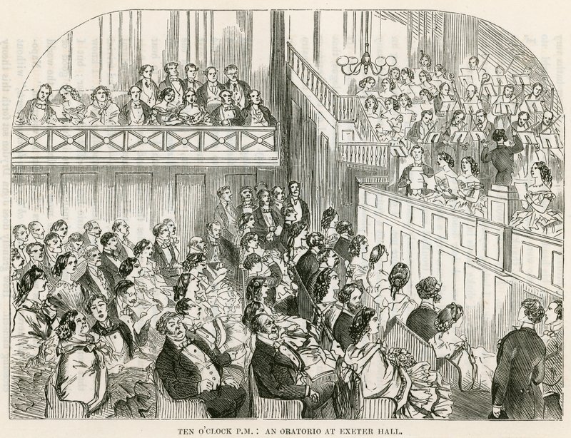 Zehn Uhr abends: Ein Oratorium in der Exeter Hall von English School