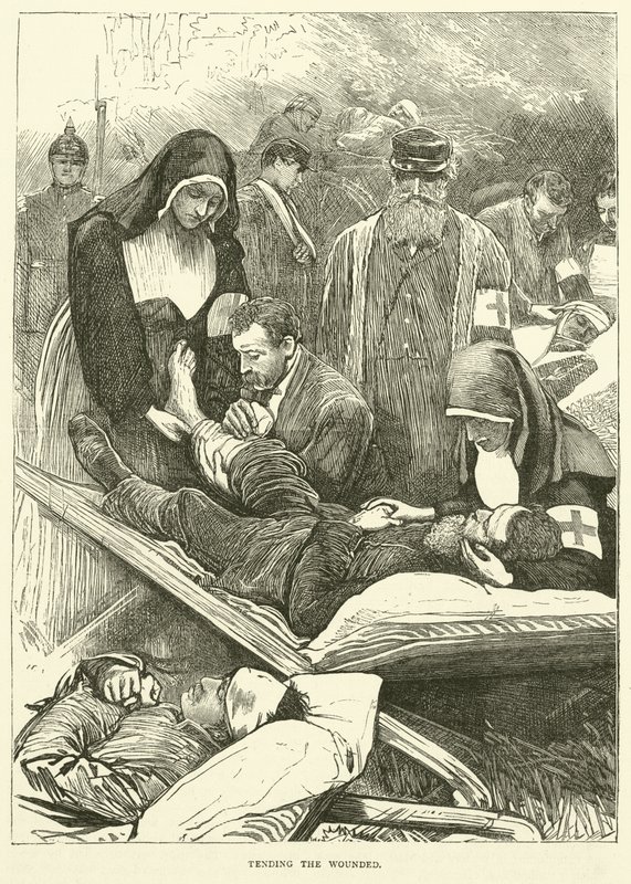 Verwundete versorgen, September 1870 von English School