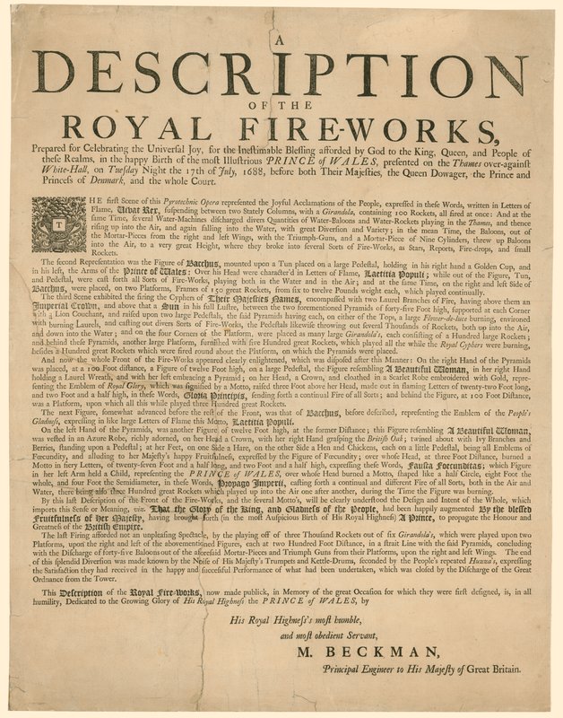 Dankgebet für die Geburt von James Edward, dem alten Prätendenten, geboren am 10. Juni 1688 von English School